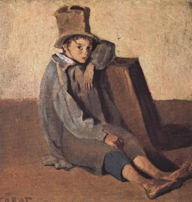 Jean Baptiste Camille  Corot L'enfant au chapeau haut de forme (mk11) oil painting picture